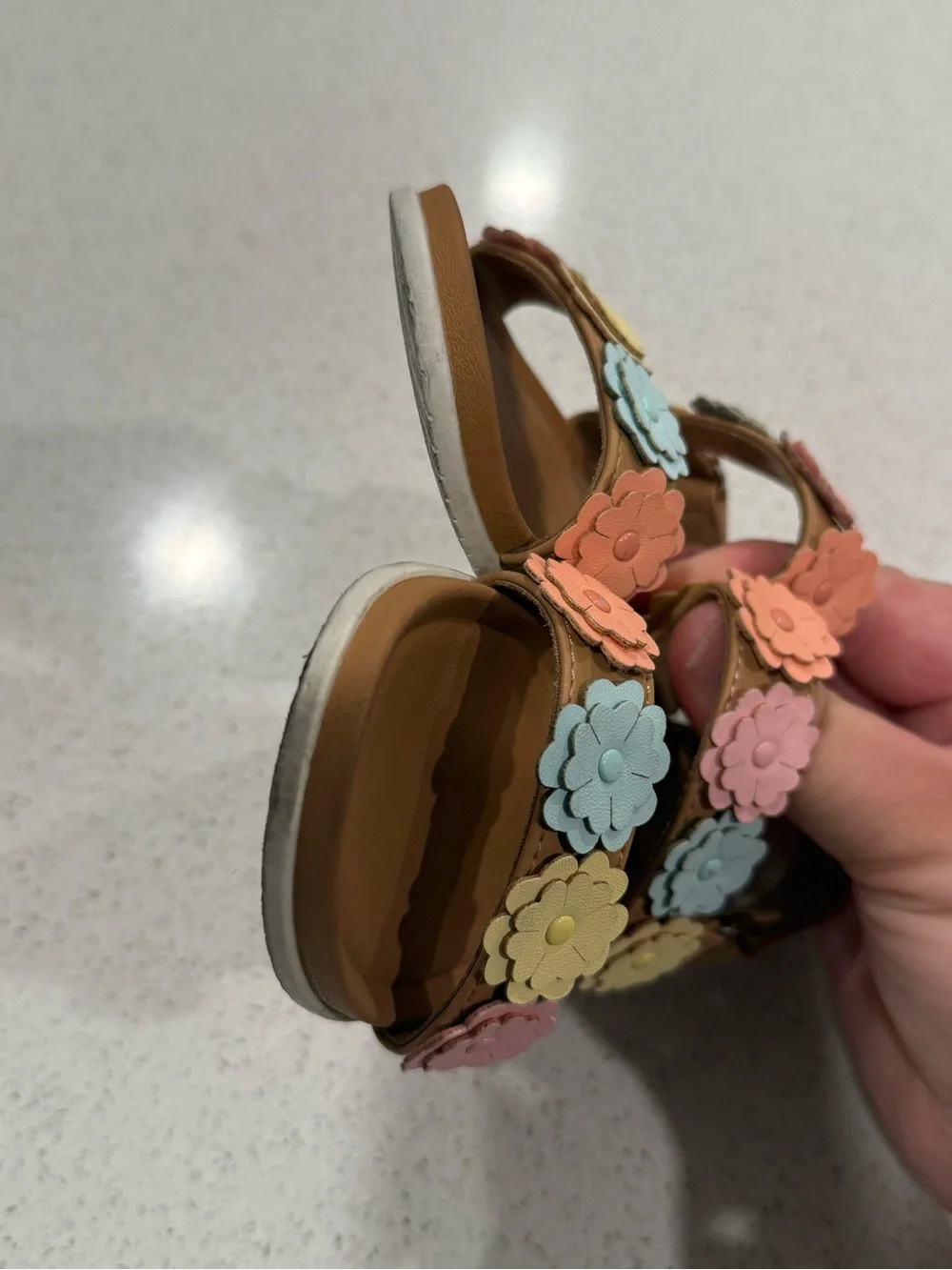 Adorable sandals- toddler size (10) worn once for a few hours